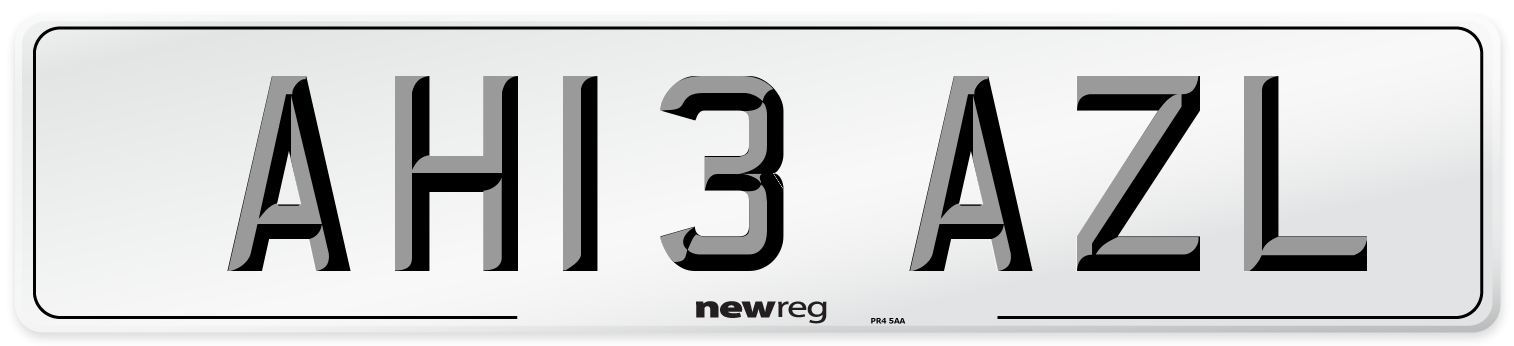 AH13 AZL Number Plate from New Reg